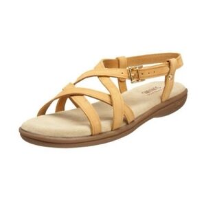 Bass Sunjuns Margie Strappy Leather Ankle Sandals - Tan